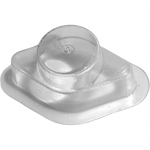 Made in USA - Plastic Housing Plastic Bearing Flange Mount - 2-11/16" Wide x 2-7/8" Outside Diam - Makers Industrial Supply