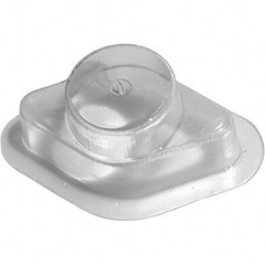 Made in USA - Plastic Housing Plastic Bearing Flange Mount - 2-11/16" Wide x 2-7/8" Outside Diam - Makers Industrial Supply