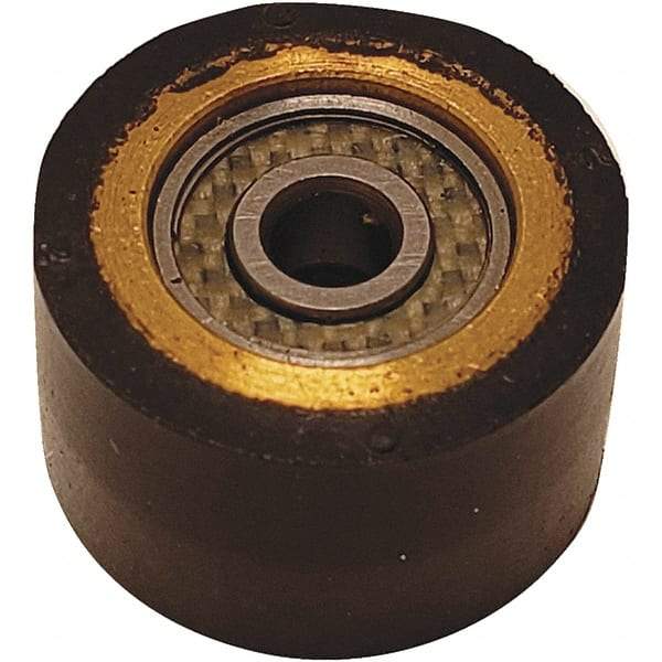 Dynabrade - 5/8" Wide Contact Arm & Wheel Assembly - 18" Belt Length, Crowned, Rubber, 70" Contact Wheel Diam - Makers Industrial Supply