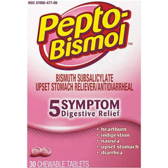 Pepto-Bismol - Original Flavor Medi-First Pain Relief Chewables - Antacids & Stomach Relief - Makers Industrial Supply