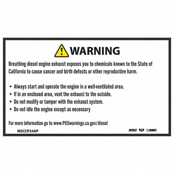 NMC - Safety & Facility Labels Message Type: Hazardous Materials Header: WARNING - Makers Industrial Supply