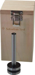 Suburban Tool - 1/2 Inch Cylinder Diameter, 1-7/16 Inch Base Diameter, 4-1/4 Inch High, Magnetic Base, Steel Cylinder Square - 0.0001 Inch Accuracy, Includes Wooden Storage Case - Makers Industrial Supply