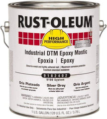 Rust-Oleum - 1 Gal Gloss Silver Gray Epoxy Mastic - 100 to 225 Sq Ft/Gal Coverage, <340 g/L VOC Content, Direct to Metal - Makers Industrial Supply