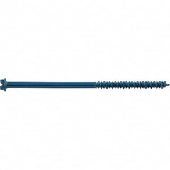 3/16″ Diam, 1-1/4 Length Under Head, Hex Drive Concrete Screw & Masonry Fastener Carbon Steel, Blue StalGard Finish