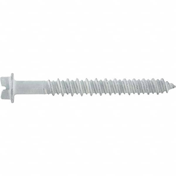 1/4″ Diam, 6 Length Under Head, Hex Drive Concrete Screw & Masonry Fastener Carbon Steel, White StalGard Finish