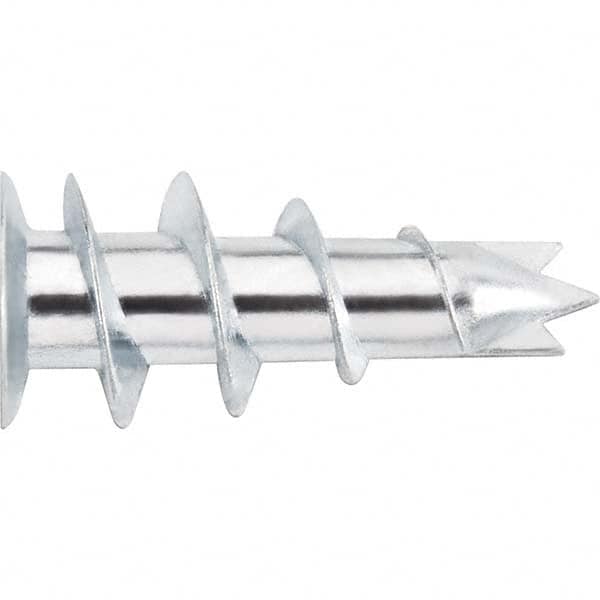 Drywall & Hollow Wall Anchors; Thread Size (Inch): #8; Anchor Material: Zinc; Minimum Workpiece Thickness: 0.375 in; Maximum Workpiece Thickness: 1 in; Maximum Load Capacity: 65.0 lb