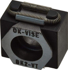 Mitee-Bite - 5,500 Lb Holding Force Single Vise Wedge Clamp - 1.06" Wide x 0.83" Deep x 0.59" High Base, 48 to 52 HRC, 1.06 to 1.22" Jaw Spread, 30 Lb/Ft Torque, 5/16-18 Screw Thread - Makers Industrial Supply