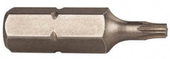 Wiha - 1/4" Drive T8 Torx Screwdriver Bit - 1" OAL, Power Bit - Makers Industrial Supply