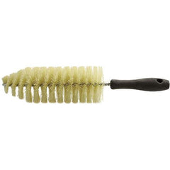 Brush Research Mfg. - 2-3/4" Diam Helical Polypropylene Tube Brush - Single Spiral, 0.012" Filament Diam, 8-1/4" Brush Length, 13-1/2" OAL, 0.245" Diam Plastic Handle Shank - Makers Industrial Supply