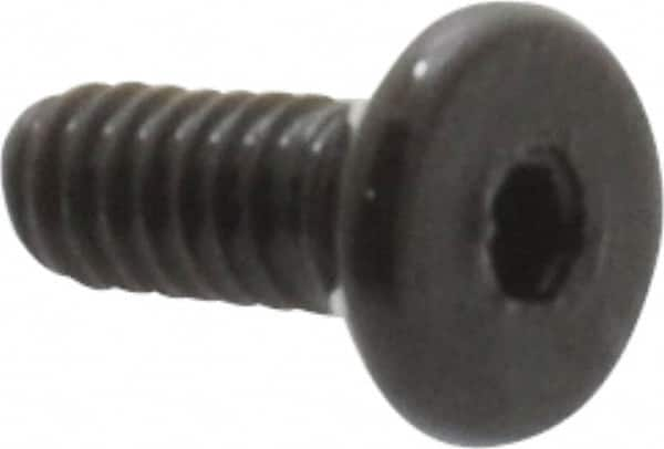 Value Collection - #0-80 UNF Hex Socket Drive, Flat Screw - Alloy Steel, Black Oxide Finish, Fully Threaded, 3/16" OAL - Makers Industrial Supply