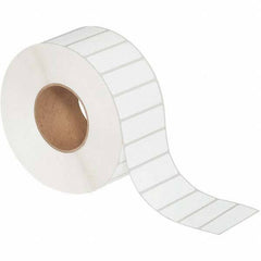 Value Collection - Pack of 6 Rolls, 5,000 Labels per Roll, 3" x 1" White Matte Coated Facestock Thermal Labels - Makers Industrial Supply