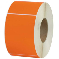 Value Collection - Pack of 4 Rolls, 1,000 Labels per Roll, 4" x 6" Orange Topcoated Facestock Thermal Labels - Makers Industrial Supply