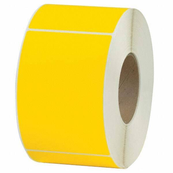 Value Collection - Pack of 4 Rolls, 1,000 Labels per Roll, 4" x 6" Yellow Topcoated Facestock Thermal Labels - Makers Industrial Supply