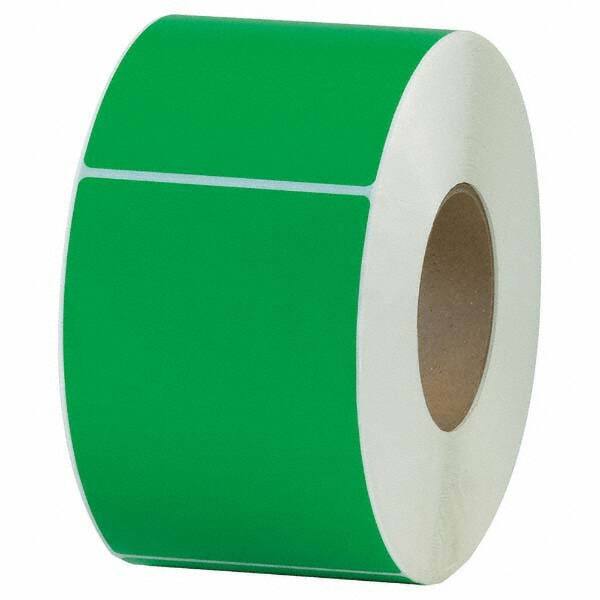 Value Collection - Pack of 4 Rolls, 1,000 Labels per Roll, 4" x 6" Dark Green Topcoated Facestock Thermal Labels - Makers Industrial Supply