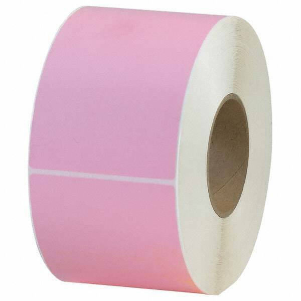 Value Collection - Pack of 4 Rolls, 1,000 Labels per Roll, 4" x 6" Pink Topcoated Facestock Thermal Labels - Makers Industrial Supply