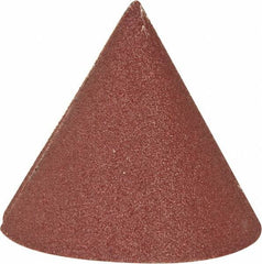 Superior Abrasives - 1-1/2" Diam 120 Grit 60° Included Angle Cone Center Lap - Aluminum Oxide, Fine Grade, Lock Nut Mount - Makers Industrial Supply