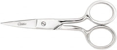 Clauss - 1" LOC, 6-3/4" OAL Straight Scissors - Steel Straight Handle, For Paper, Fabric - Makers Industrial Supply