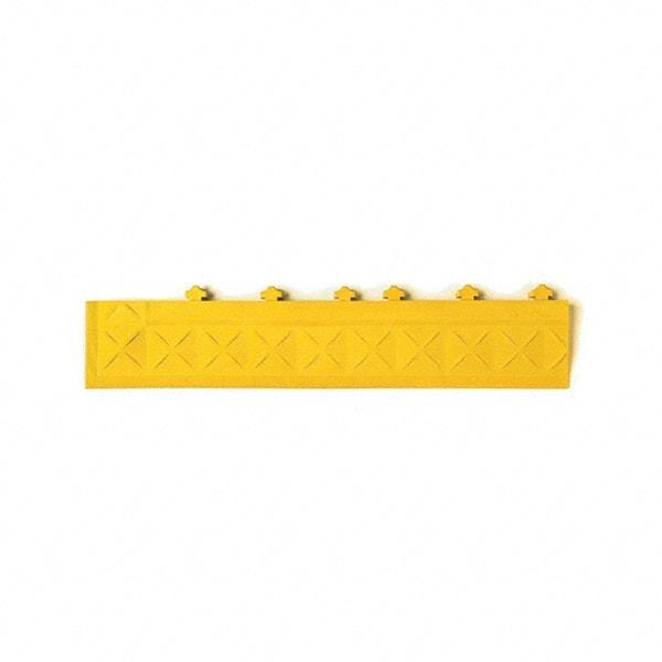 Ergo Advantage - 22" Long x 4" Wide x 1" Thick, Anti-Fatigue Modular Matting Anti-Fatigue Flooring - Male, 1 Interlocking Side, Yellow, For Dry Areas - Makers Industrial Supply