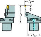 C3-RF151.23-22050-20 Capto® and SL Turning Holder - Makers Industrial Supply