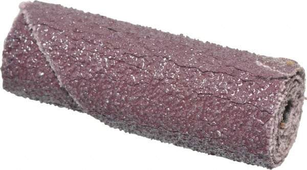 Standard Abrasives - 1/2" Max Roll Diam x 1-1/2" OAL, 60 Grit Aluminum Oxide Straight Cartridge Roll - 1/8" Pilot Hole Diam, Medium Grade - Makers Industrial Supply