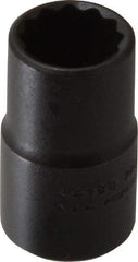 Proto - 9/16", 1/2" Drive, Standard Hand Socket - 12 Points, 1-1/2" OAL, Alloy Steel, Black Finish - Makers Industrial Supply