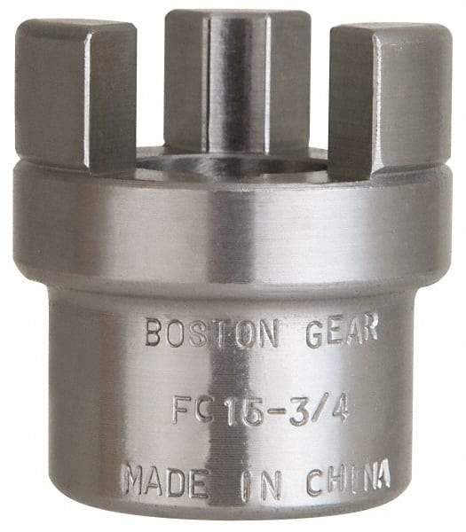 Boston Gear - 3/4" Max Bore Diam, FC15 Coupling Size, Flexible Half Coupling - 1-1/2" OD, 2.76" OAL, Steel - Makers Industrial Supply