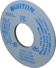 Norton - 14" Diam x 5" Hole x 1/2" Thick, K Hardness, 80 Grit Surface Grinding Wheel - Ceramic, Type 1, Medium Grade, 1,800 Max RPM, Vitrified Bond, No Recess - Makers Industrial Supply