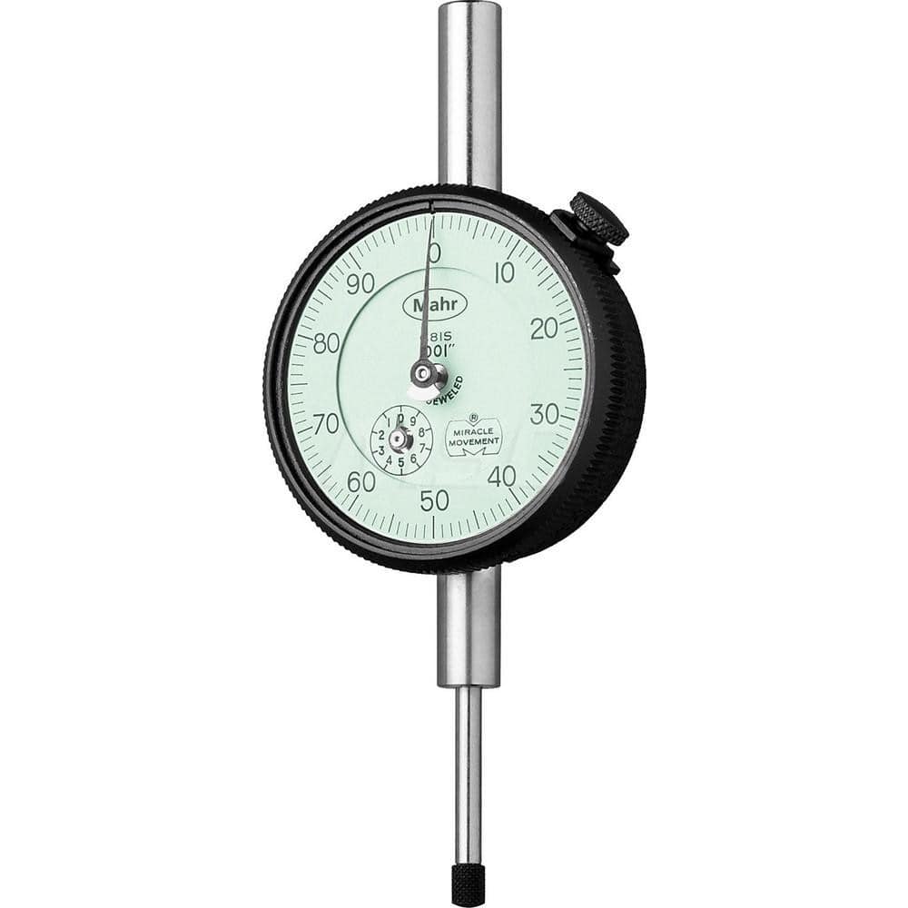 Mahr - Dial Drop Indicators; Maximum Measurement (Inch): 2 ; Maximum Measurement (mm): 50 ; Dial Graduation (mm): 0.0254 ; Dial Graduation (Decimal Inch): 0.001000 ; Dial Reading: 0-100 ; Dial Diameter (mm): 70.00 - Exact Industrial Supply