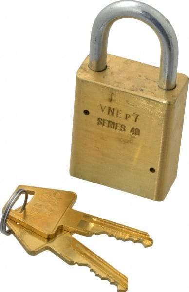 American Lock - 3/4" Shackle Clearance, Keyed Alike Tubular Padlock - 1/4" Shackle Diam, Steel - Makers Industrial Supply