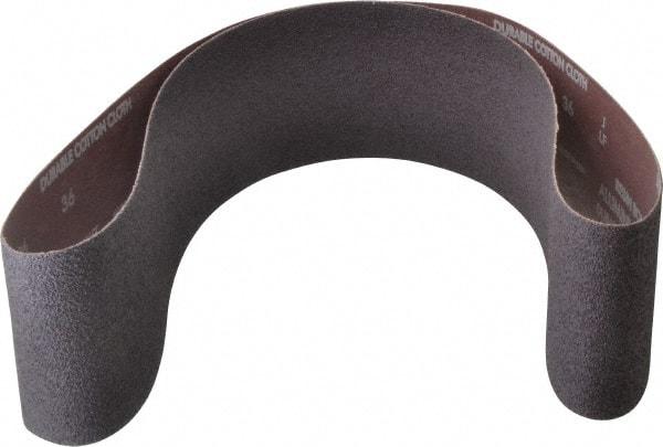 Norton - 4" Wide x 54" OAL, 36 Grit, Aluminum Oxide Abrasive Belt - Aluminum Oxide, Very Coarse, Coated, X Weighted Cloth Backing, Series R228 - Makers Industrial Supply