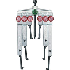 KUKKO - 8 Piece, 1-1/2 to 7-7/8" Spread, Multi-Purpose Puller Set - 1 Bolt, 6 Jaws, 11-7/8" Reach - Makers Industrial Supply