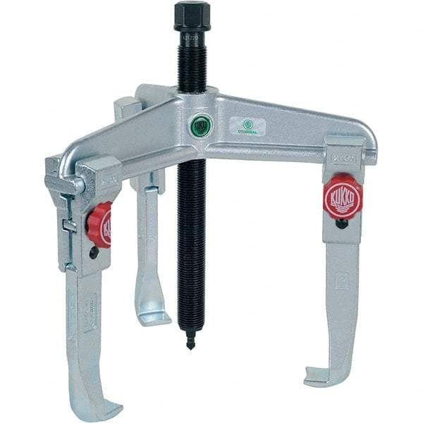 KUKKO - 3 Jaw, 1-1/2" to 7-7/8" Spread, 7-1/2 Ton Capacity, Reversible Puller - 5-7/8" Reach, For Bearings, Gears, Discs, Bushings, Seals - Makers Industrial Supply