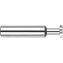 Harvey Tool - ANSI 404 (Old Std # 3) 1/2" Cut Diam, 1/8" Cut Width, 1/2" Shank, Straight-Tooth Woodruff Keyseat Cutter - Makers Industrial Supply