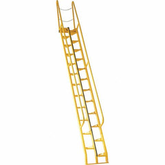 Vestil - 209-7/8" High 350 Lb Capacity 24 Step Alternating Tread Stair - Makers Industrial Supply