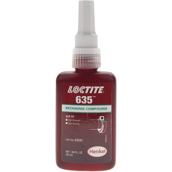 Loctite - Threadlockers & Retaining Compounds - RC 635 50ML LOCTITE RETNG COMPND - Makers Industrial Supply