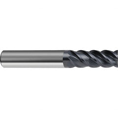 Guhring - 12mm, 4 Flute, Single End, Solid Carbide, Corner Chamfer End Mill - 83mm OAL, 48° Helix, Right Hand Flute, 28mm LOC, Right Hand Cut - Makers Industrial Supply