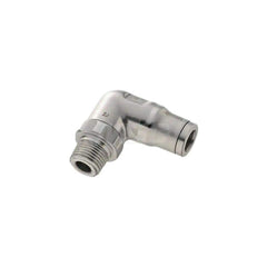 Compression Tube 90 ° Male Elbow: 3/8″ Thread, Tube x NPT Stainless Steel