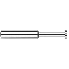 Harvey Tool - 1/2" Cut Diam, 3/16" Cut Width, 1/2" Shank, Straight-Tooth Woodruff Keyseat Cutter - Exact Industrial Supply