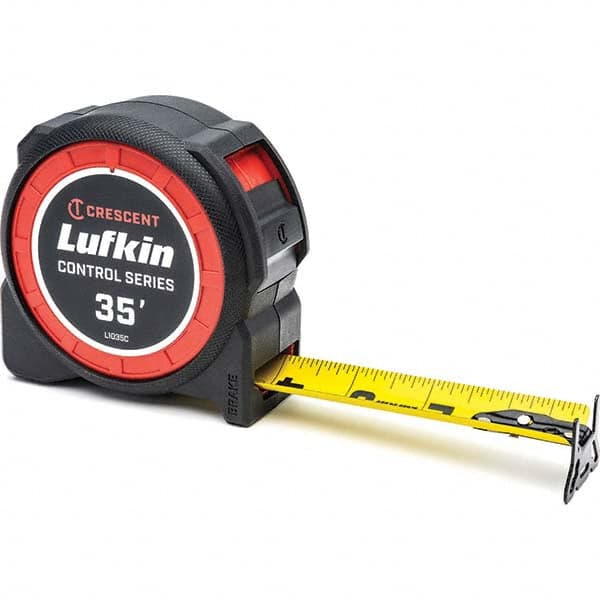 Lufkin - 35' x 1-3/16" Yellow/Black Blade Tape Measure - Makers Industrial Supply