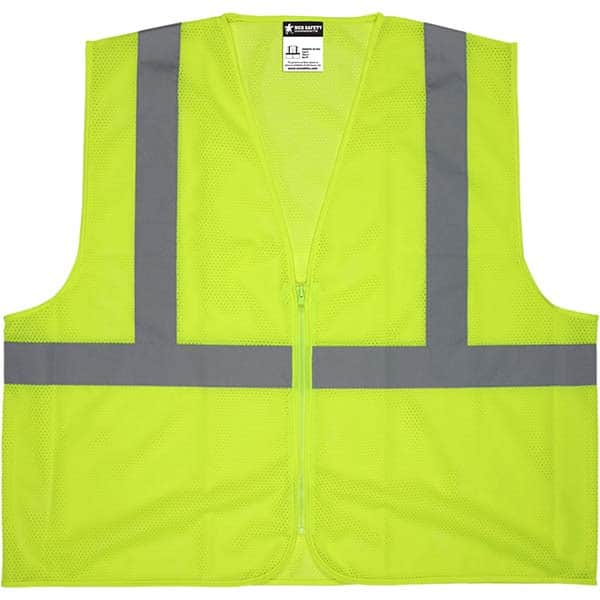 MCR Safety - Size 3XL Lime Mesh General Purpose High Visibility Vest - Makers Industrial Supply