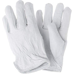 MCR Safety - Size M Leather Abrasion & Puncture Protection Work Gloves - Makers Industrial Supply