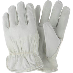 MCR Safety - Size L Leather Abrasion Protection Work Gloves - Makers Industrial Supply