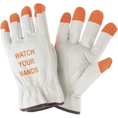 MCR Safety - Size L Leather Abrasion Protection Work Gloves - Makers Industrial Supply