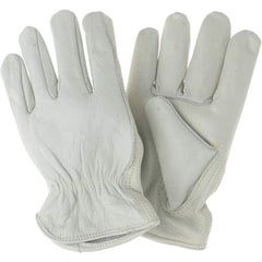 MCR Safety - Size M Leather Abrasion Protection Work Gloves - Makers Industrial Supply