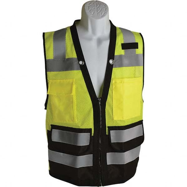 Walkers - High Visibility Vests Vest Style: Surveyor's Vest Type: Hi Visibility - Makers Industrial Supply