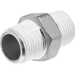 USA Sealing - Stainless Steel Pipe Fittings; Type: Hex Nipple ; Fitting Size: 1-1/2 x 1-1/2 ; End Connections: MBSPT x MBSPT w/Thread Sealant ; Material Grade: 304 ; Pressure Rating (psi): 150 - Exact Industrial Supply