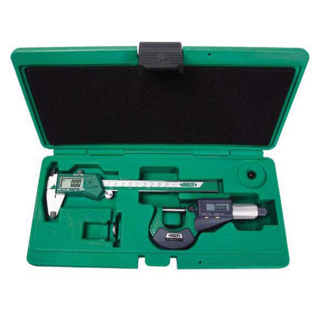 Machinist Caliper & Micrometer Tool Kits; Minimum Caliper Measurement (mm): 0.00; Maximum Caliper Measurement (mm): 150.00; Minimum Micrometer Measurement (mm): 0.00; Maximum Micrometer Measurement (mm): 25.00; Maximum Micrometer Measurement (Decimal Inch