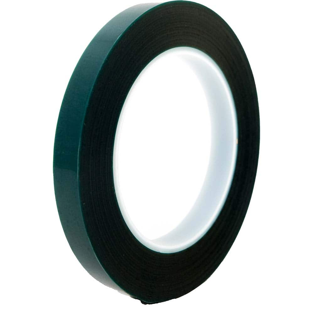 Bertech - Masking & Painters Tape; Tape Type: High Temperature Masking Tape ; Material Type: Polyester Film ; Width (Inch): 7/16 ; Length (Feet): 216.000 ; Length (yd): 72.00 ; Color: Green - Exact Industrial Supply