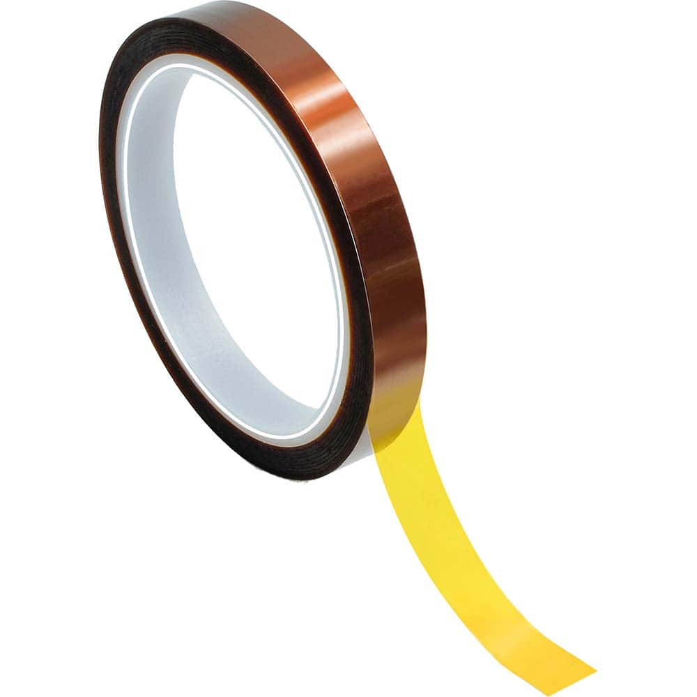 Bertech - Film Tape; Material Type: Polyimide ; Thickness (mil): 2.0000 ; Color: Amber ; Adhesive Material: Silicone ; Width (Inch): 0.39 ; Width (mm): 10.00 - Exact Industrial Supply