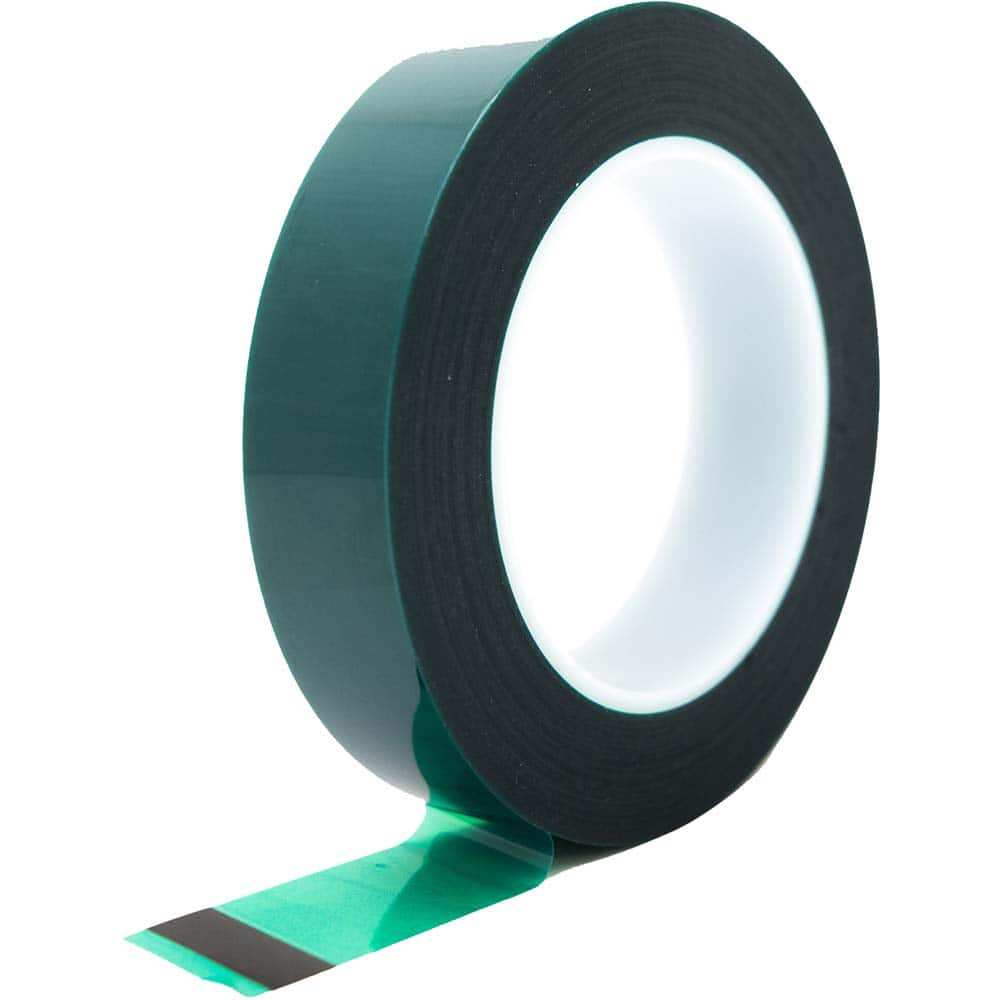 Bertech - Masking & Painters Tape; Tape Type: High Temperature Masking Tape ; Material Type: Polyester Film ; Width (Inch): 13/16 ; Length (Feet): 216.000 ; Length (yd): 72.00 ; Color: Green - Exact Industrial Supply